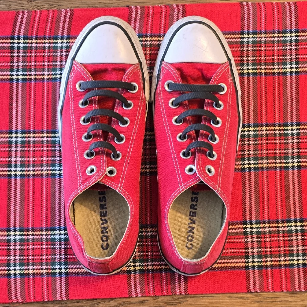 Converse Red and Black Canvas Sneakers - Picture 1 of 6
